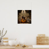 Vintage-Style Electric Archtop Guitar Poster (Keuken)
