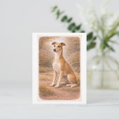 Vintage-Style Greyhound Briefkaart (Staand voorkant)