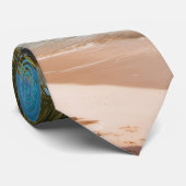 Vintage Style Hawaiian Blue Sea Palms Sky Travel Stropdas (Opgerold)