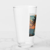 Vintage Style Hawaiian Travel Coast Sea Sunset Glas (Rechts)