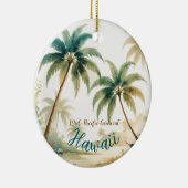 Vintage Style Hawaiian Travel Honolulu Keramisch Ornament (Rechts)