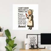 Vintage-style illustration of a sweet elderly  poster (Thuiskantoor)