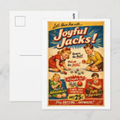 Vintage-Style Jacks Advertisement Briefkaart (Voorkant / Achterkant)