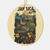 Vintage Style Jamaica Travel Illustration Keramisch Ornament (Links)