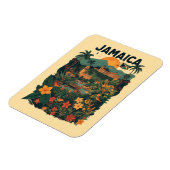 Vintage Style Jamaica Travel Illustration Magneet (Linkerzijde)