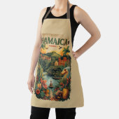 Vintage Style Jamaica Travel Illustration Schort (Insitu)