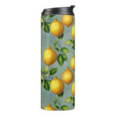 Vintage Style Lemons Pattern Wallpaper Art Thermosbeker (Gedraaid links)
