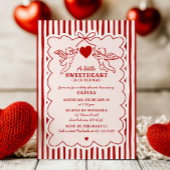 Vintage Style Little Sweetheart Doodle Baby Shower Kaart