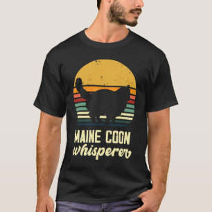Vintage Style Maine Coon Kat Patriottische Kat T-shirt