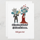 Vintage style monkey couple art feestdagenkaart (Voorkant / Achterkant)