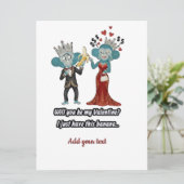 Vintage style monkey couple art feestdagenkaart (Staand voorkant)