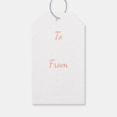 Vintage Style Peach Bows Personalized Gift Tag Cadeaulabel (Achterkant)