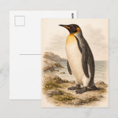 Vintage-Style Penguin Illustration Briefkaart (Voorkant / Achterkant)