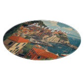 Vintage Style Portofino Genova Italy Snijplank (Hoek)