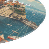 Vintage Style Portofino Genova Italy Snijplank (Hoek)