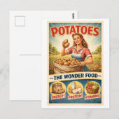 Vintage-Style Potato Advertisement Briefkaart (Voorkant / Achterkant)