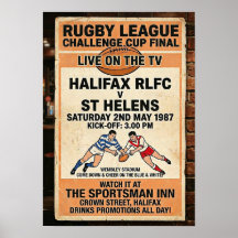 Vintage Style Rugby League Finale 1987 Fan Art