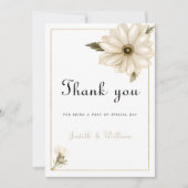 Vintage style rustic daisy flower Thank You Kaart (Voorkant)