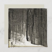 Vintage Style Snowy Forest  Notitiekaartje (Voorkant / Achterkant)