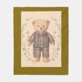 Vintage style teddy fleece blanket (Voorkant)
