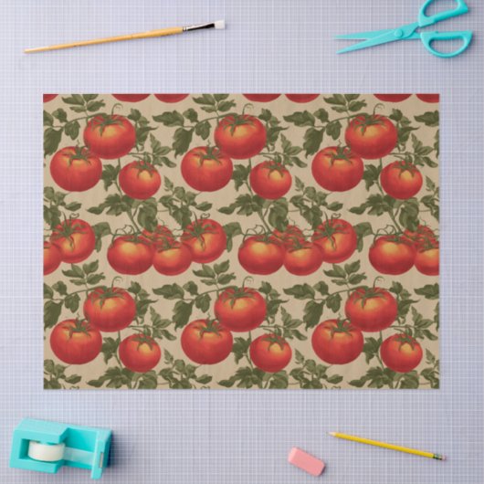 Vintage Style Tomatoes Tissuepapier (Craft)