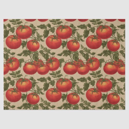 Vintage Style Tomatoes Tissuepapier (Voorkant)