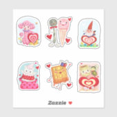 Vintage Style Valentines Sticker Sheet (Vel)