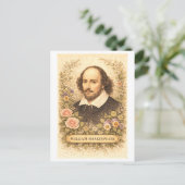 Vintage-Style William Shakespeare Author Briefkaart (Staand voorkant)