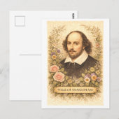 Vintage-Style William Shakespeare Author Briefkaart (Voorkant / Achterkant)