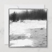 Vintage Style Winter Photo Frozen Bog Notitiekaartje (Voorkant)