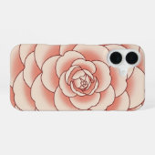 Vintage Stylized Camellia iPhone 16 Hoesje (Achterkant horizontaal)