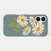 Vintage Stylized Daisies iPhone 16 Hoesje (Achterkant horizontaal)