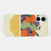 Vintage Stylized Fruit Basket iPhone 16 Hoesje (Achterkant horizontaal)