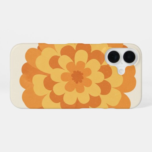 Vintage Stylized Marigold iPhone 16 Hoesje (Achterkant horizontaal)