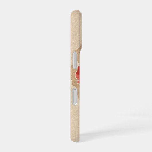 Vintage Stylized Poppy iPhone 16 Hoesje (Rechterkant)