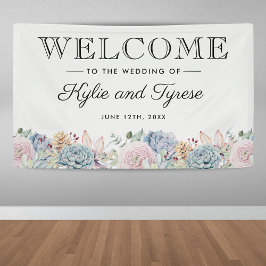 Vintage Succulent Floral Waterverf Wedding Spandoek
