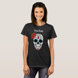 Vintage Sugar Skull Team Bruid T-Shirt