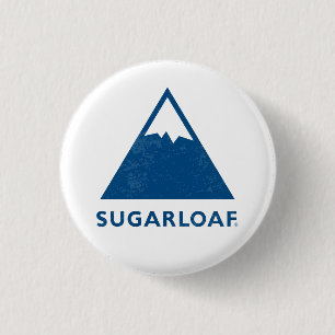 Vintage Sugarloaf Maine Ski Resort New England Ronde Button 3,2 Cm