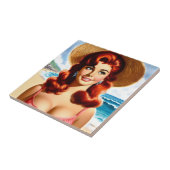 Vintage Summer Pin-up Tegeltje (Zijkant)