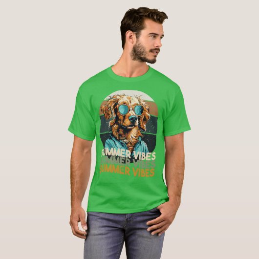 Vintage summer vibes t-shirt (Voorkant volledig)