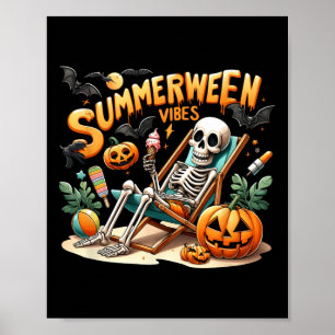 Vintage Summerween Ijs Sommer Vakantie Hallo Poster