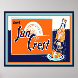 Vintage, Sun Crest, Soda Pop Poster