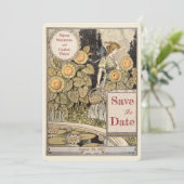 Vintage Sunflower Autumn Save the Date Kaart (Staand voorkant)