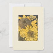 Vintage Sunflower Autumn Save the Date Kaart (Achterkant)