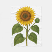 Vintage Sunflower Fleece Deken (Voorkant)