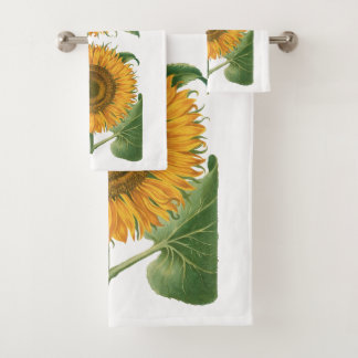 Vintage Sunflower Flower by Basilius Besler Bad Handdoek