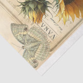Vintage Sunflower & Hummingbird Decoupage Ephemera Tissuepapier (Detail)