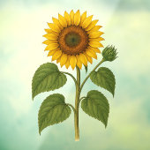 Vintage Sunflower Raamsticker (Vel 3)