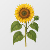 Vintage Sunflower Raamsticker (Vel)