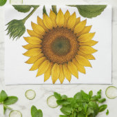 Vintage Sunflower Theedoek (Gevouwen)
